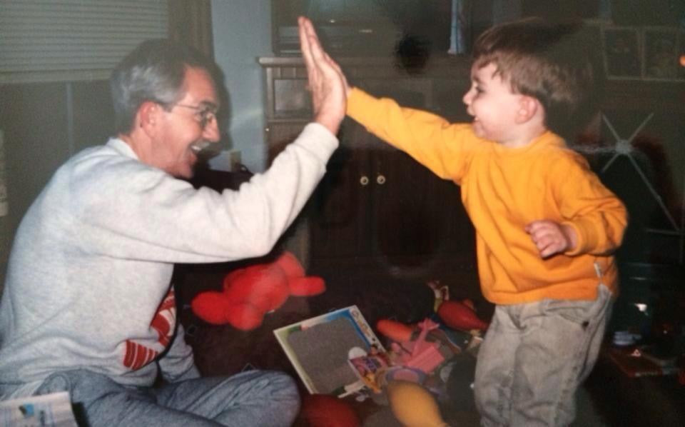 Pa and Josh High Five