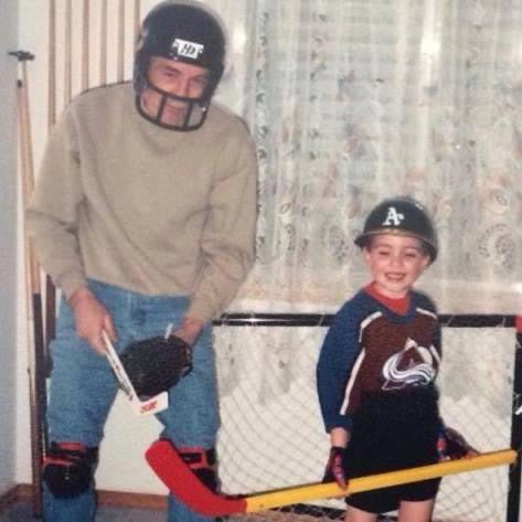 Pa and Josh Hockey